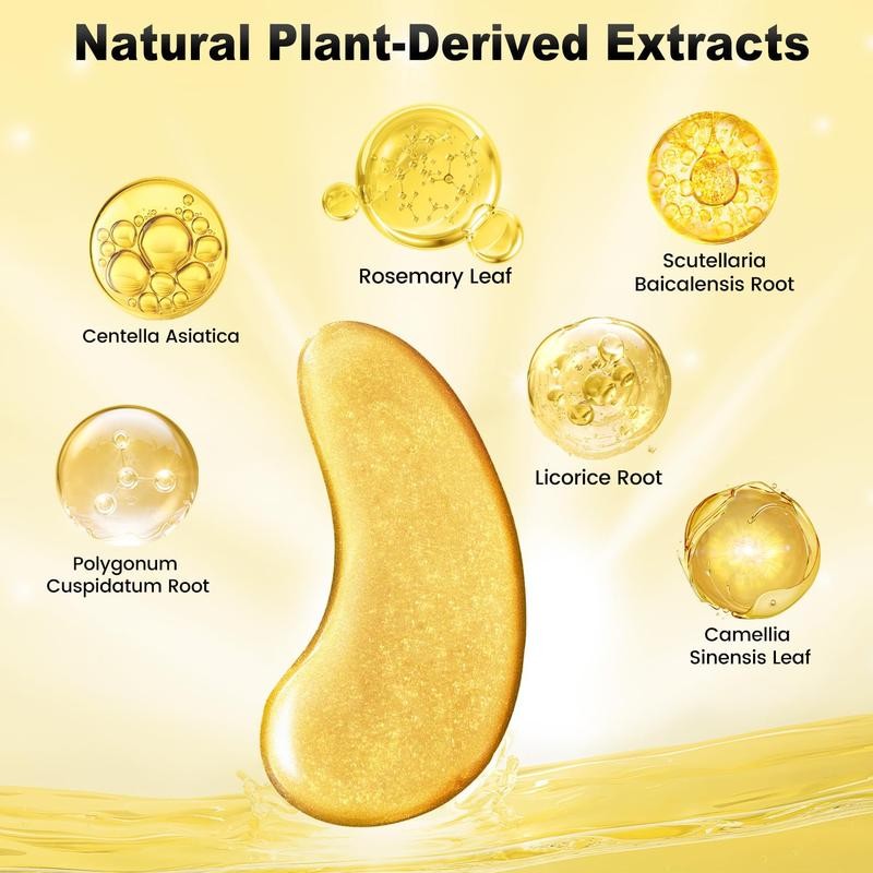 Tibobo 24k Gold Collagen Eye Gel Patches,48pcs/box Eye Mask for