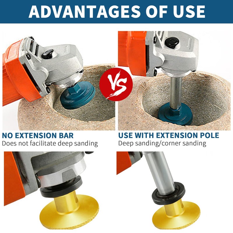 Angle Grinder Extension M10, Pack of 3 Angle Grinder Extension