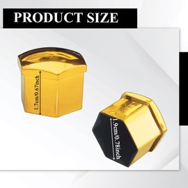 Tecledsn 20PCS Wheel Nut Covers Bolt Caps, Wheel Lug Nut Covers, 17mm Hexagonal Tire Nut Covers with Removal Tool, Hub Screw Protection Cap Car Accessories for Vehicles (Electrogilding, 17MM)