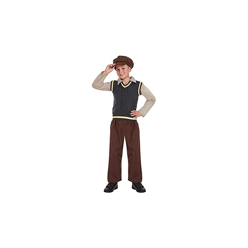 Boys Victorian War Time Fancy Dress Costume - Evacuee -