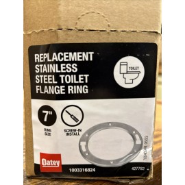 OATEY 1/4 In. Stainless Steel Toilet Flange Replacement Ring OATEY 7” 427782 USA Made