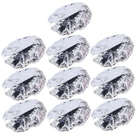 Baluue 3sets Elastic Fit Heat Insulation Hair Styling Cap Aluminum Foil Hair Cap Universal Size 10pcs*3