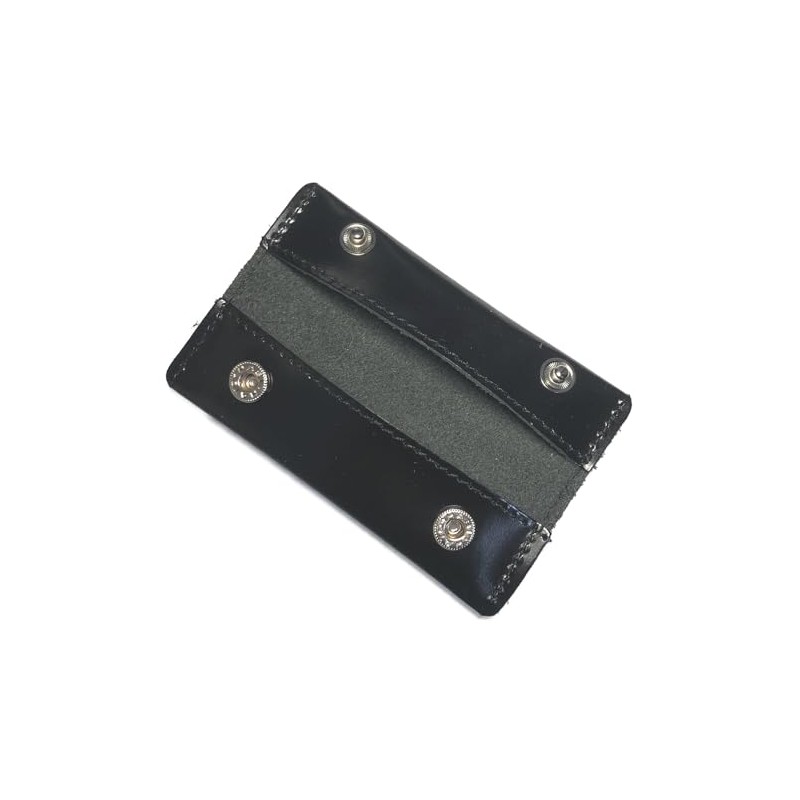 Leather Workshop Sato, Genuine Leather, Slim Coin, Coin Purse, Black,