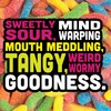 Trolli Sour Brite Crawlers Minis Candy, Sour Gummy Worms, 2