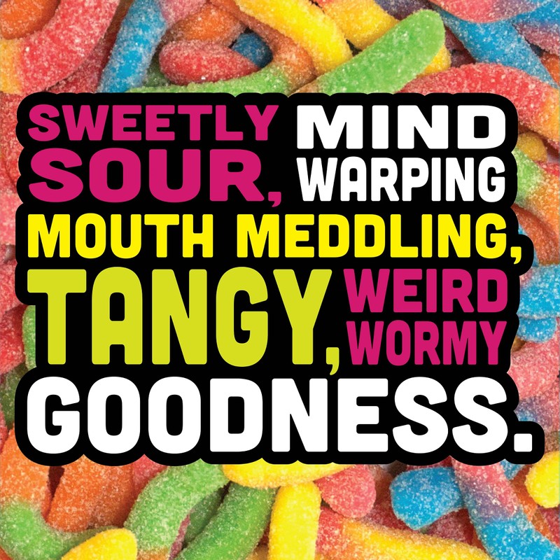 Trolli Sour Brite Crawlers Minis Candy, Sour Gummy Worms, 2