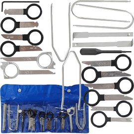 Retoo Unlocking Tool Car Radio Removal Tool 20-Piece Car Radios Tool Release Universal Disassembly Tool Navigation Radio Navigation Radio Navigation Navigation Navigation Radio Navigation Unlocking