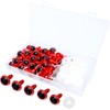 BESTCYC 1Box(50Pcs) 15mm Plastic Safety Eyes Screw-Lock Design Craft Eyes