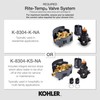 Kohler TS98147-4-CP Rite-Temp® Valve Trim with Lever Handle