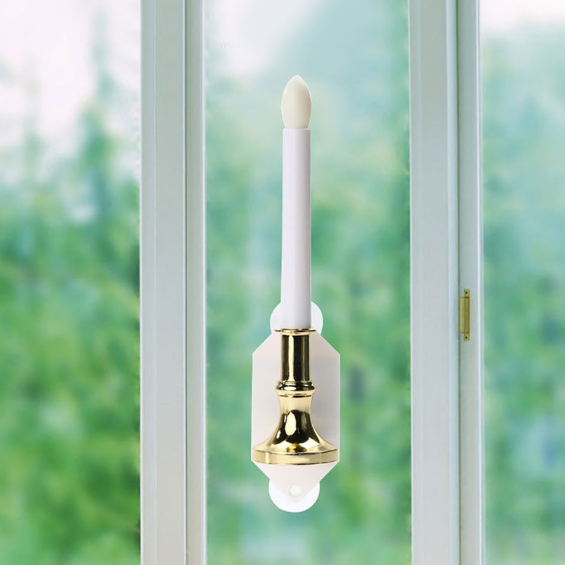 2Pcs Solar Power Candle Lamp Outdoor Flameless Candle Lamp Home