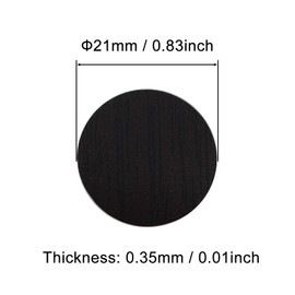 VictorsHome Self-Adhesive Screw Hole Stickers PVC Cover Caps Dustproof for Wooden Furniture Cabinet 21mm 2 Sheets/108 Pcs Light Oak