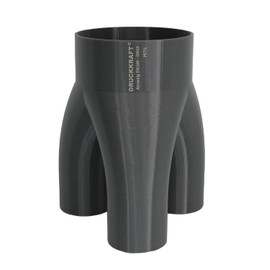 DRUCKKRAFT 3-way branch pipe DN100 - DN50, branch piece, Y-distributor, extraction system, pipe connector, hose connector, central vacuum cleaner and industry, PETG (DN100 to 3-way DN50)
