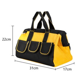 13 Inch Tool Bag, Portable Storage Bag, Multi-Pocket Tool Bag Organiser, Storage Bag for Heavy Tools with Wide Open Mouth, Larger Bag for Tools