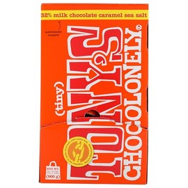 Tony's Chocolonely 32% Milk Chocolate Caramel Sea Salt Bites, 100 Bites, Fairtrade & B Corp Certified