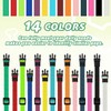 14 Pack Puppy Collars for Litter,Adjustable Puppy ID Collars Breakaway
