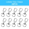 50PCS Metal Lobster Claw Clasp with Key Rings, 25PCS Keychains