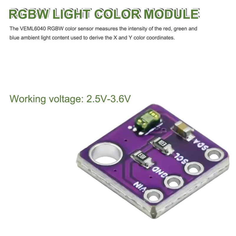 DAOKAI VEML6040 RGBW Light Colour Module Colour Sensor Colour Recognition