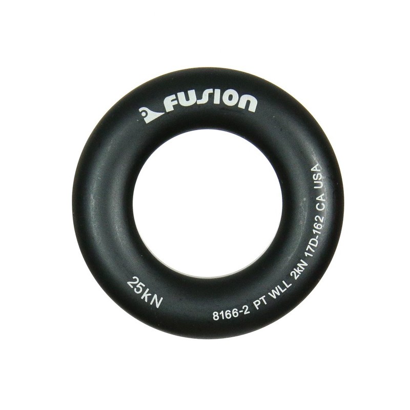 Fusion Climb Small 2-Inch Blue Aluminum O-Ring - Black (5-Pack)