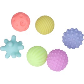 Juego de 6 Bolas Sensoriales para Bebés, Texturizadas Multicolor Elásticas Suaves Juguetes para Apretar para Desarrollo Temprano y Diversión en el Hogar