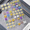New Sunflower Smiley Face Nail Art Sticker Decals 5D Embossed,