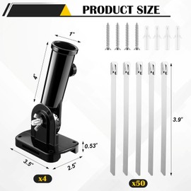 Hungdao 4 Pcs Metal Tree Stand Branch Holders Set Adjustable Hunting Support with Fixing Straps Portable Hunting Branch Stand Accessories for Tree Platform