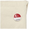 F Style Sacoche Bag with Flag Can Badge, white (off-white)