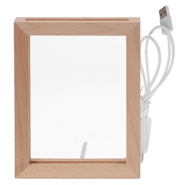 OSALADI Glowing Photo Frame Night Light Lighted Picture Frame Picture Stand Led Light up Picture Frame Photo Frame with Led Light Glowing Picture Frame Beech Wooden Picture Frame 3d