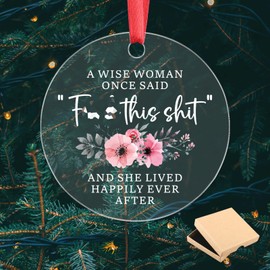 Retirement Gift for Woman Acrylic Ornament Coworker Leaving Gifts for Women Farewell Leaving Job Gifts Gifts for Coworkers Funny Retirement Gifts for Men Women Christmas Ornaments