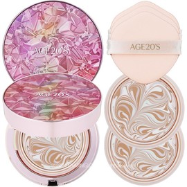 AGE20S Essence Pact Aura No. 21 (1 main product + 2 refills) / AGE20S 에이지투웨니스 에센스 팩트 아우라 21호 본품1개+리필2개