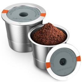 RETHONE Reusable K Cups and Coffee Pods for Keurig 1.0 & 2.0 Coffee Maker Stainless Steel Coffee Filter(2 pack)