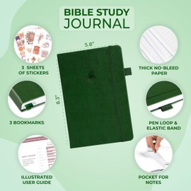 Clever Fox Bible Study Journal – Church Notes Notebook – Note Taking & Journaling Kit – Faith Based Religious Gifts & Accessories (Mystic Blue)