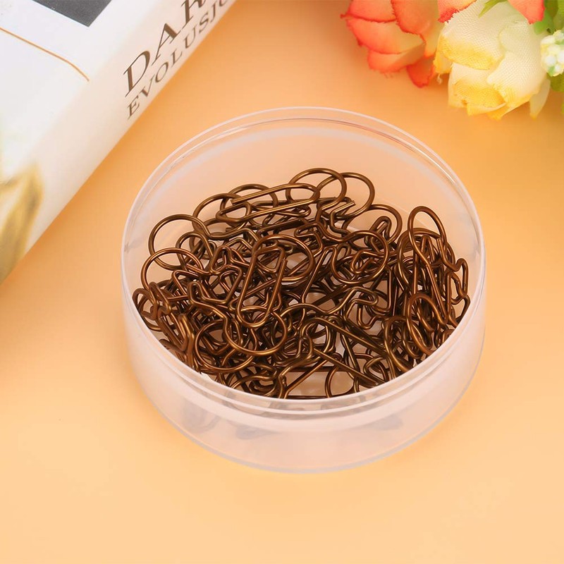 20 Pcs Bicycle Shape Metal Paper Clips Coffee Bookmark Office