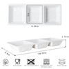ZAROCRUS Divided Serving Tray, 14.75”x 6” Reusable 3-Section Party Platters,