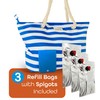 CORK & VINE Insulated Wine Tote Bag with 3 Beverage