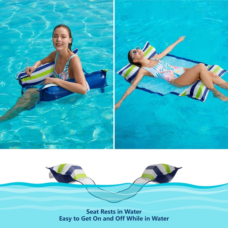 Jasonwell Inflatable Pool Hammock Float - 2 Pack Water Hammock