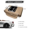SHMZK Car Center Console Armrest Pillow, Leather Car Armrest Cushion