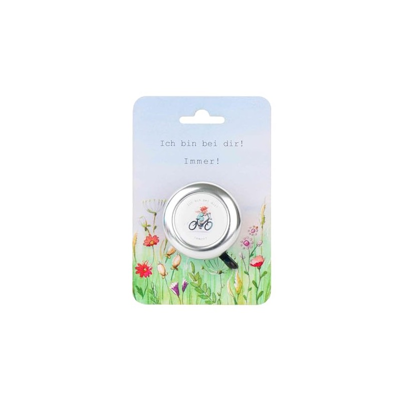 NKlaus 16207 Bicycle Bell for Boys 5.5 cm Silver with
