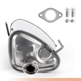VIMLUK Driver Side 409 Stainless Steel Muffler Fits For 2009-2013 Forester 2.5L &Impreza 2008-2011 2.5L H4 Natural Aspirated Left Side Muffler Part Number:44300SC182 Gasket Bolt Kit Included(VK-SF02L)