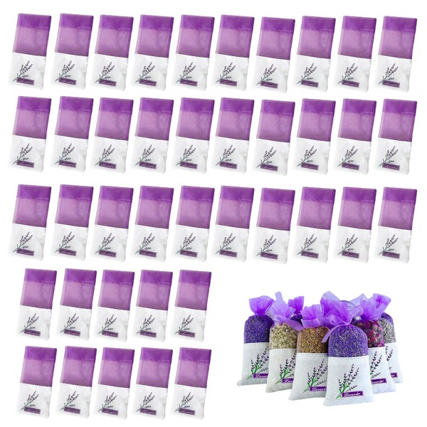 40Pcs Lavender Bag,Empty Lavender Sachets Bag,Dried Lavender Bags,Sachet Bags with