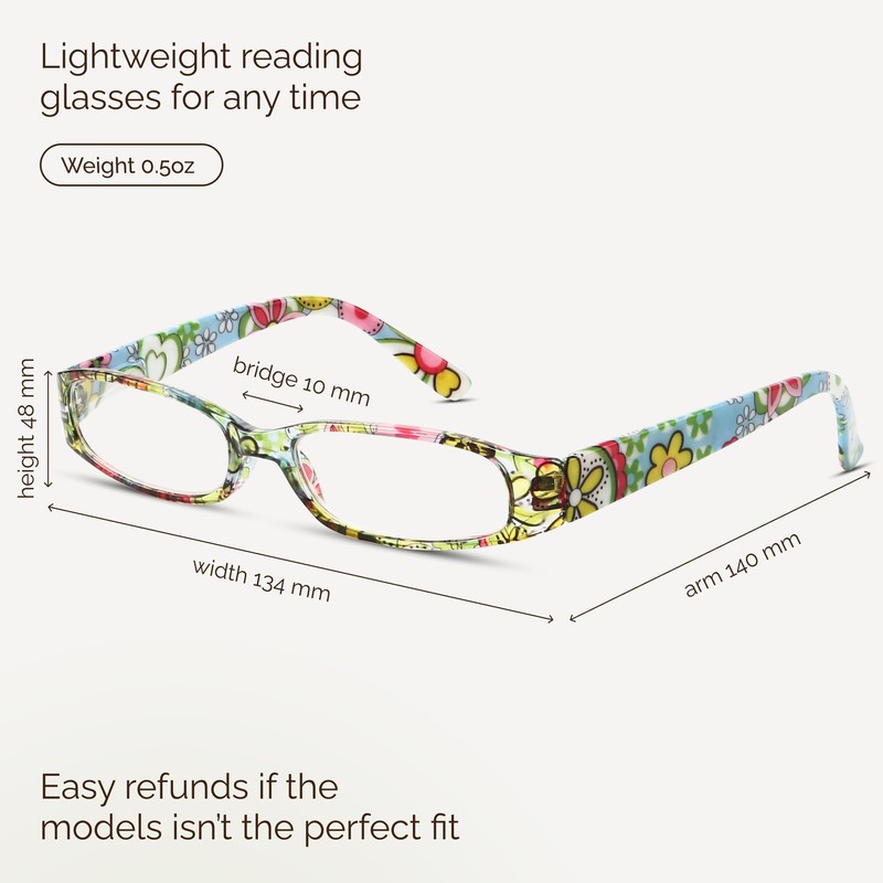 Gaoye +3.0 Readers for Women, Blue Light Blocking Reading Glasses,