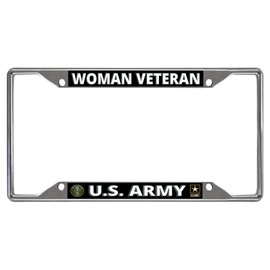 U.S. Army Woman Veteran Every State Chrome License Plate Frame