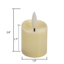 EZiGarden Battery Operated Flameless Votive Candles Flickering Fake Electric LED Lights with Timer for Birthday Party Wedding Home Decorations Set of 6