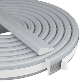 196” Wedge-Shape Foam Window Weather Stripping Door Seal Strip,Soundproofing Frame Insulation Tape for Exterior Front Door,Noise Cancelling Window Inserts,Door Gap Filler Light Blocker,Gray