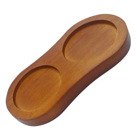Salt and Pepper Tray, Oak Wood Salt and Pepper Mill Tray Salt and Pepper Holder Kitchen Accessories for Pepper Mill Pepper Grinder Shakers Decoration, Inner Dia 2.2 Inch / 5.6CM
