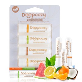 DeepCozy Nasal Stick for Adults, 4 Pack Nasal Inhaler Stick for Distraction Relief & Mild Stress, Portable Nasal Sticks Nose Inhaler Stick with Menthol (Coconut, Watermelon, Cold-Brew, Mojito)
