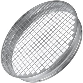 ECOPRO VENT 10" Inch Galvanized Ducting Take-Off End Cap with Protective Metal Mesh Screen - Male Connection. Round Pipe Ventilation Plug. Easy Push-Fit Installation for Enhanced HVAC Efficiency
