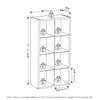 Furinno Furinno Cubicle Open Back Decorative Cube Storage Organizer, 8-Cube,