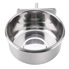 Cuenco De AlimentacióN Ajustable para Colgar Alimentos, Agua, Alimentos, Acero Inoxidable, Loro, Periquito, Alimentador, Accesorio para Jaula De PáJaros, Taza para Beber (S)