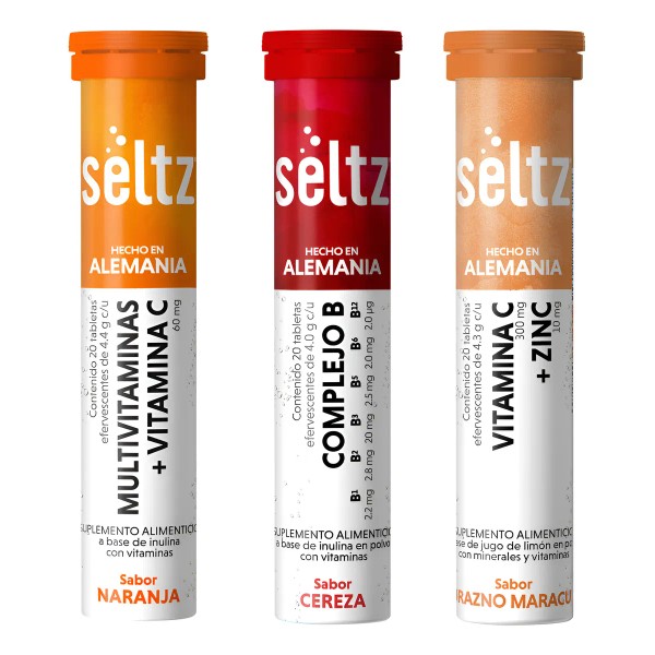 Mix Suplementos Multivitaminas+ Complejob+ Zinc Set 3 Tubos