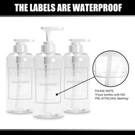 Shampoo Pump Dispenser, YACEYACE 3Pcs 16.9oz Clear Shower Soap Dispenser Empty Shampoo Bottles with Pumps Refillable Shampoo and Conditioner Bottles Shampoo Bottles Refillable with Pump