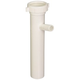 Eastman 35311 Flanged Branch Tailpiece with Slip-Joint Connection 1-1/2 inch x 8 inch, White
